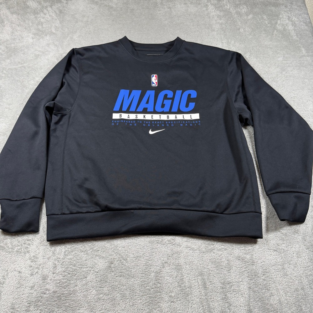 Orlando Magic Nike Team Issued Sweatshirt Warmup Large‎ Black CN5941-010